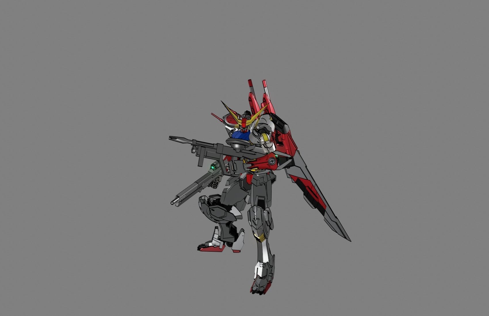 Attacker Gundam 13 3D model_2
