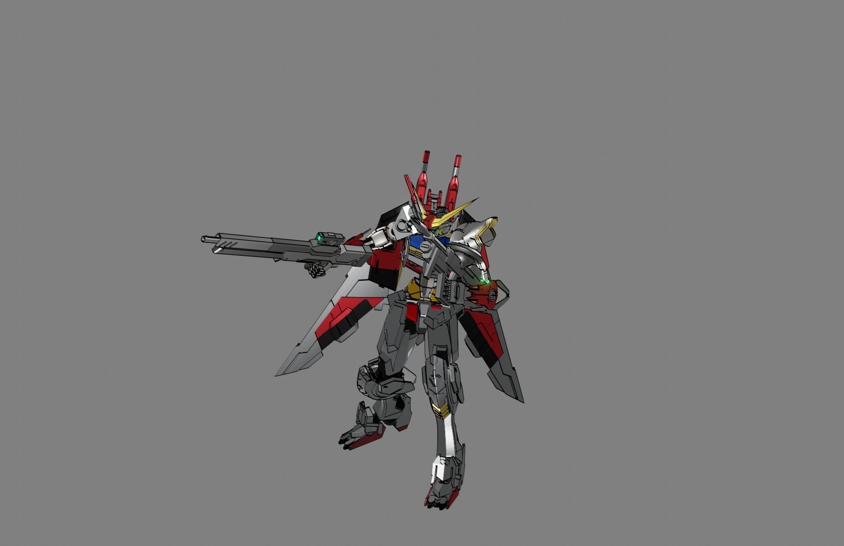 Attacker Gundam 13 3D model_8