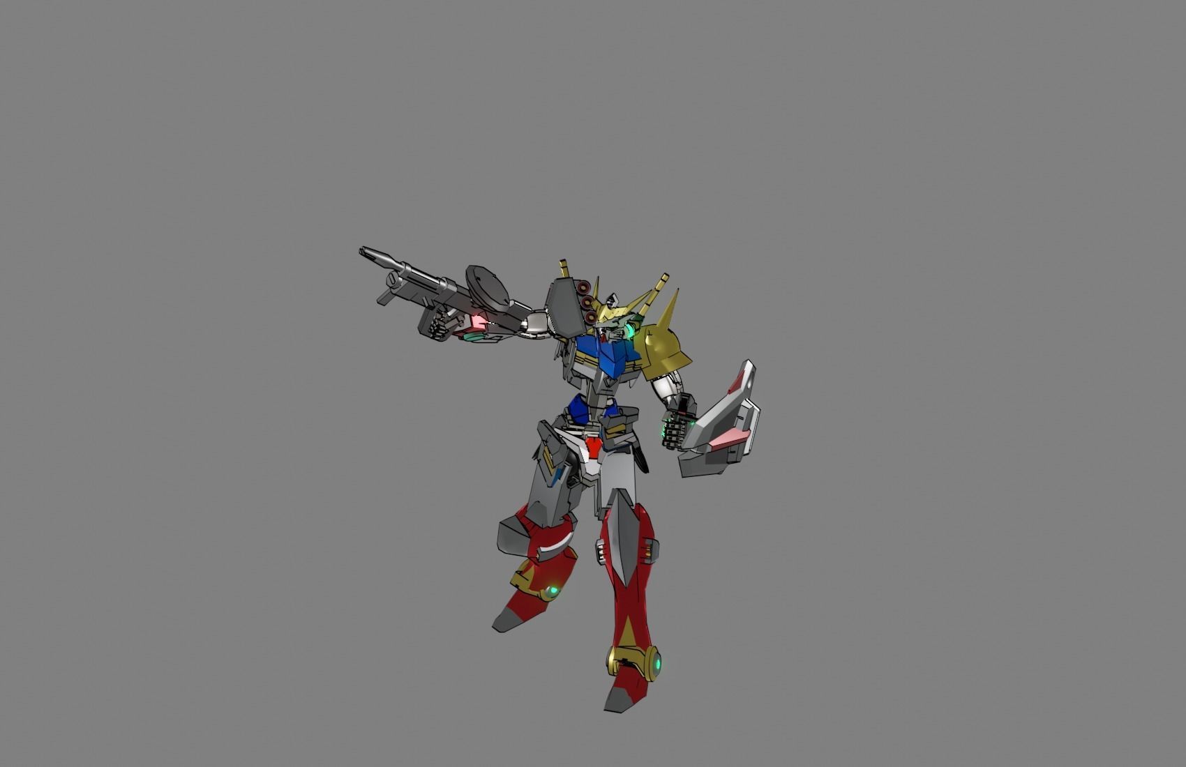 Attacker Gundam 11 3D model_9