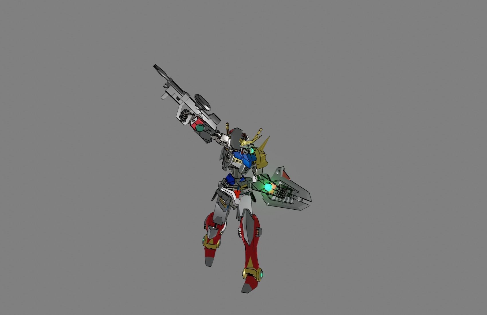 Attacker Gundam 11 3D model_16
