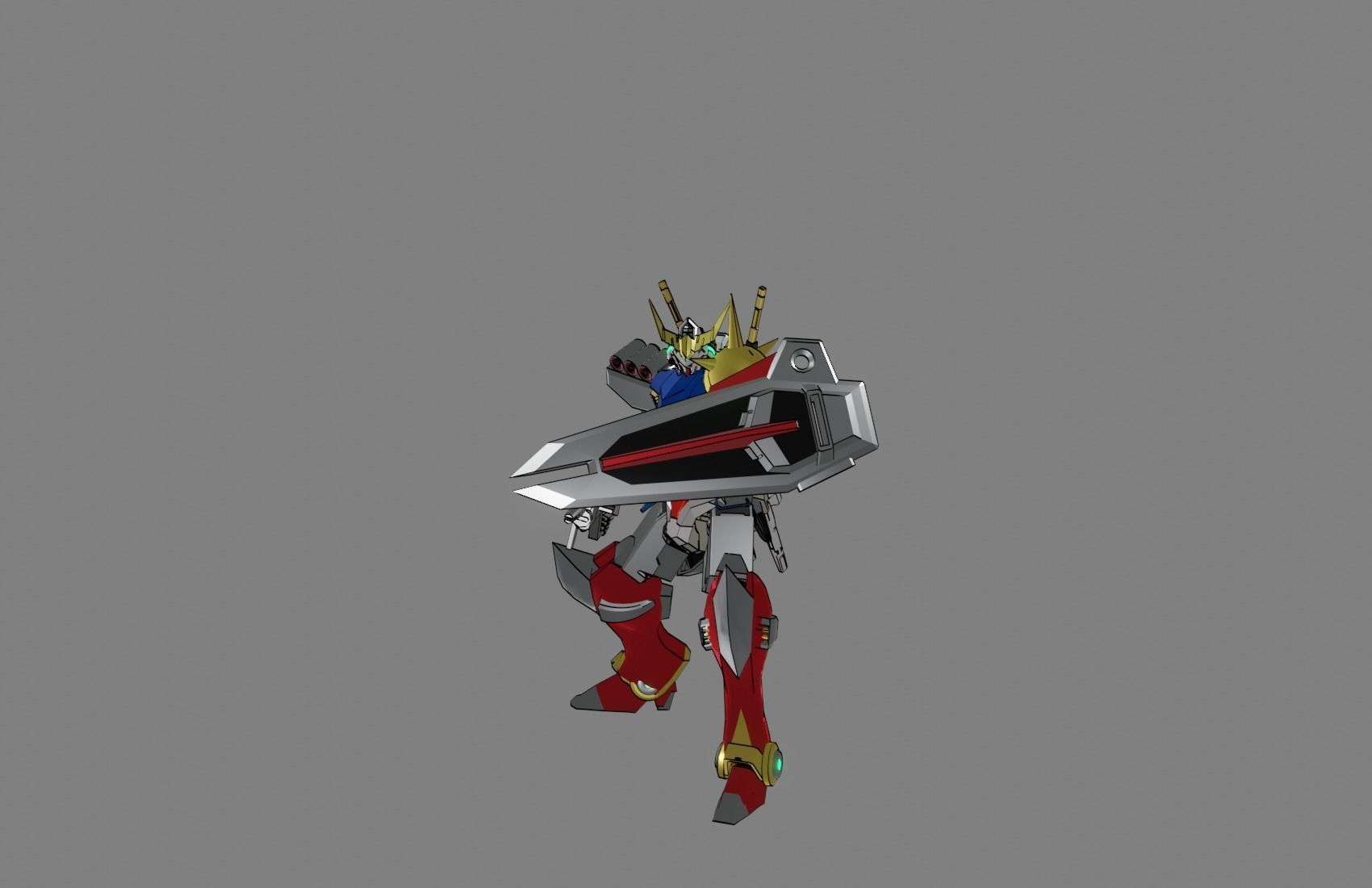 Attacker Gundam 11 3D model_3