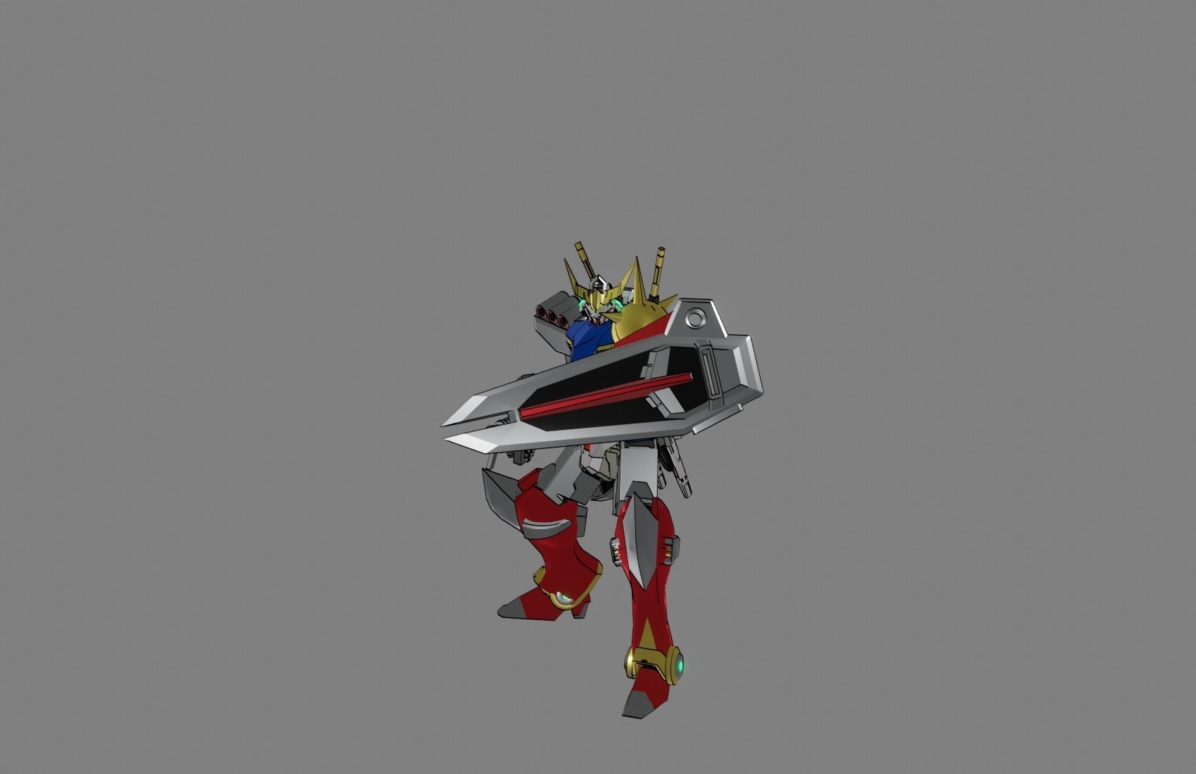 Attacker Gundam 11 3D model_2
