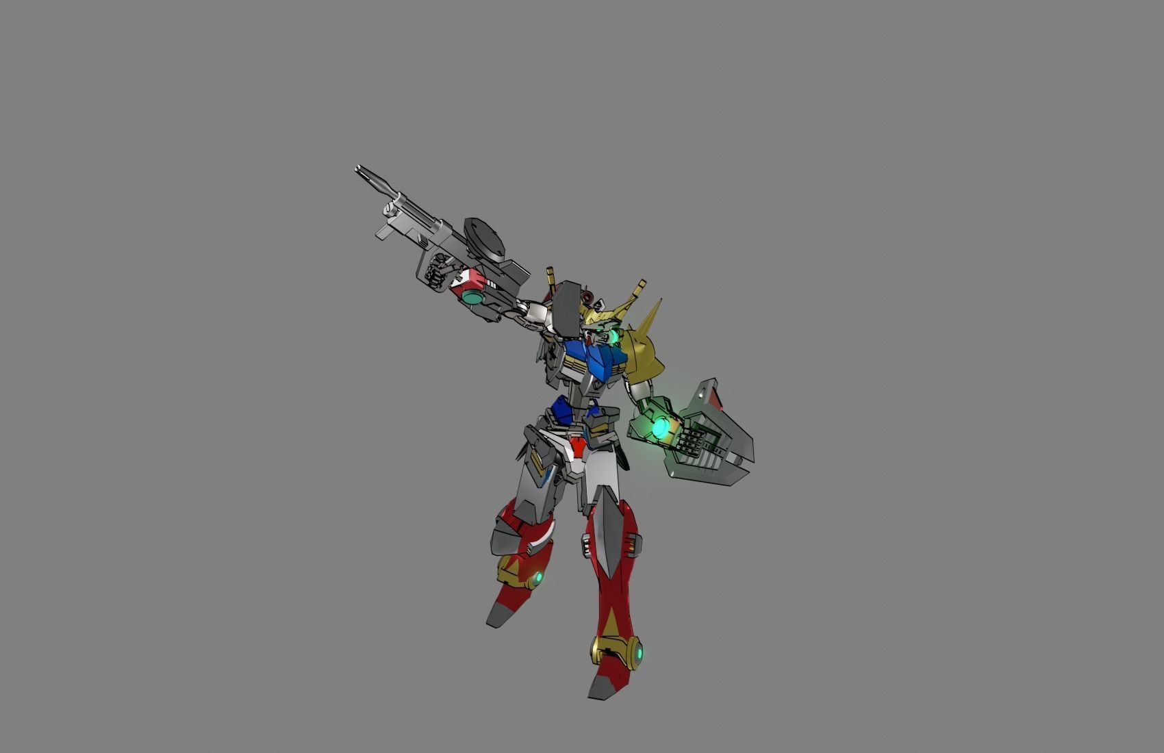 Attacker Gundam 11 3D model_11