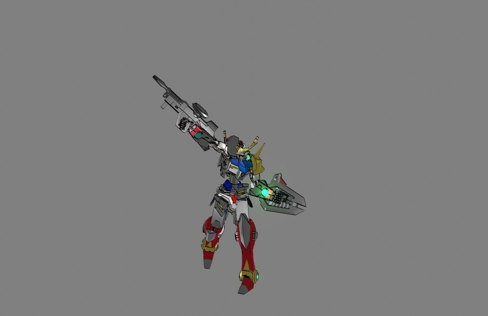 Attacker Gundam 11 3D model_22