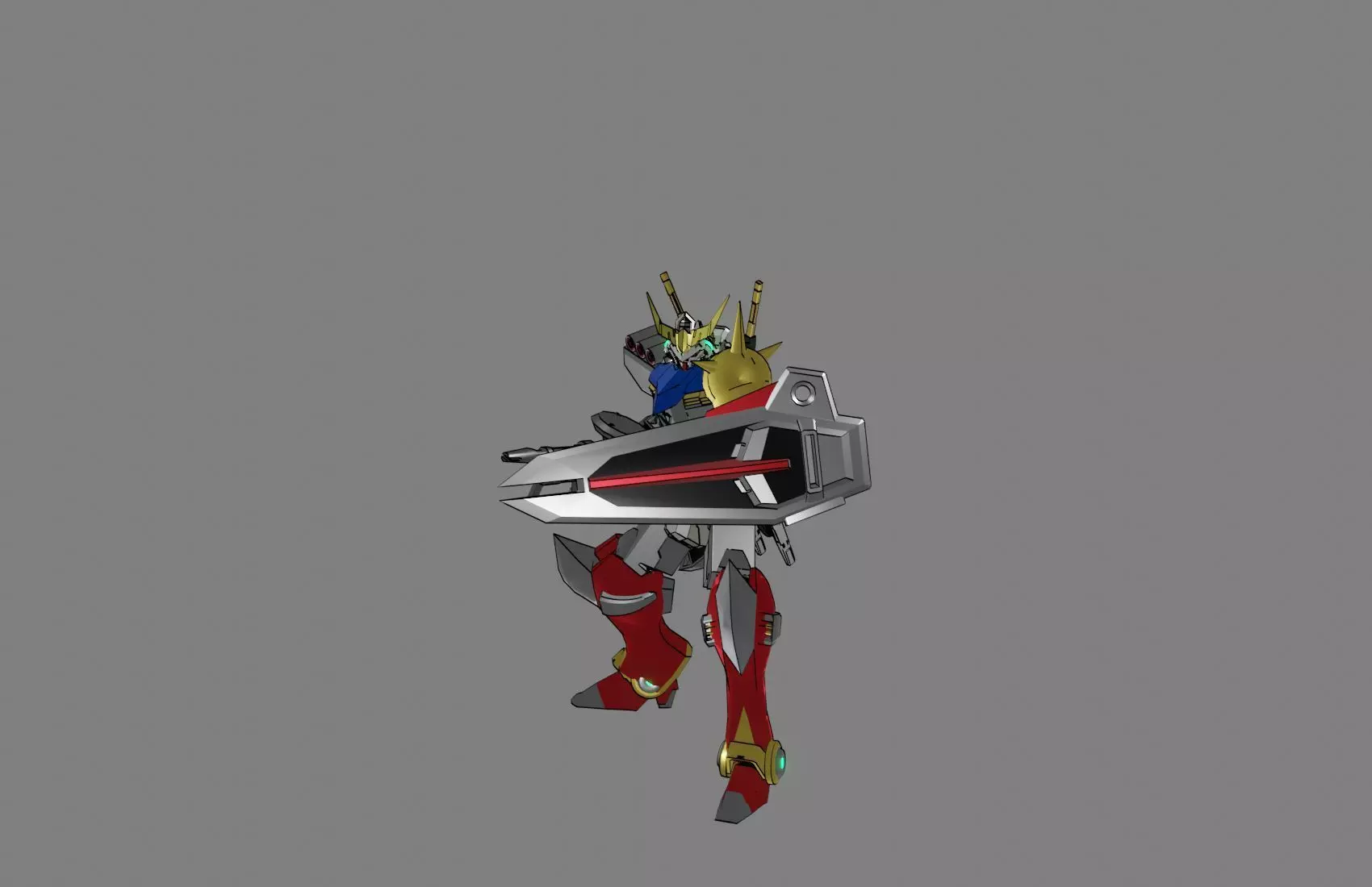 Attacker Gundam 11 3D model_0