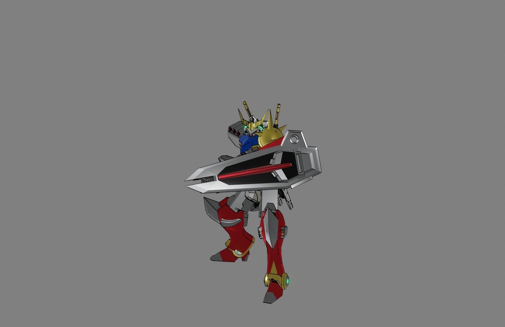 Attacker Gundam 11 3D model_1