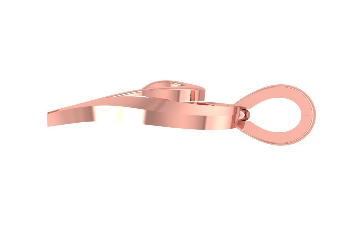 Solitaire Heart Pendant 3dm STL OBJ FBX Render Details 3D print model_2