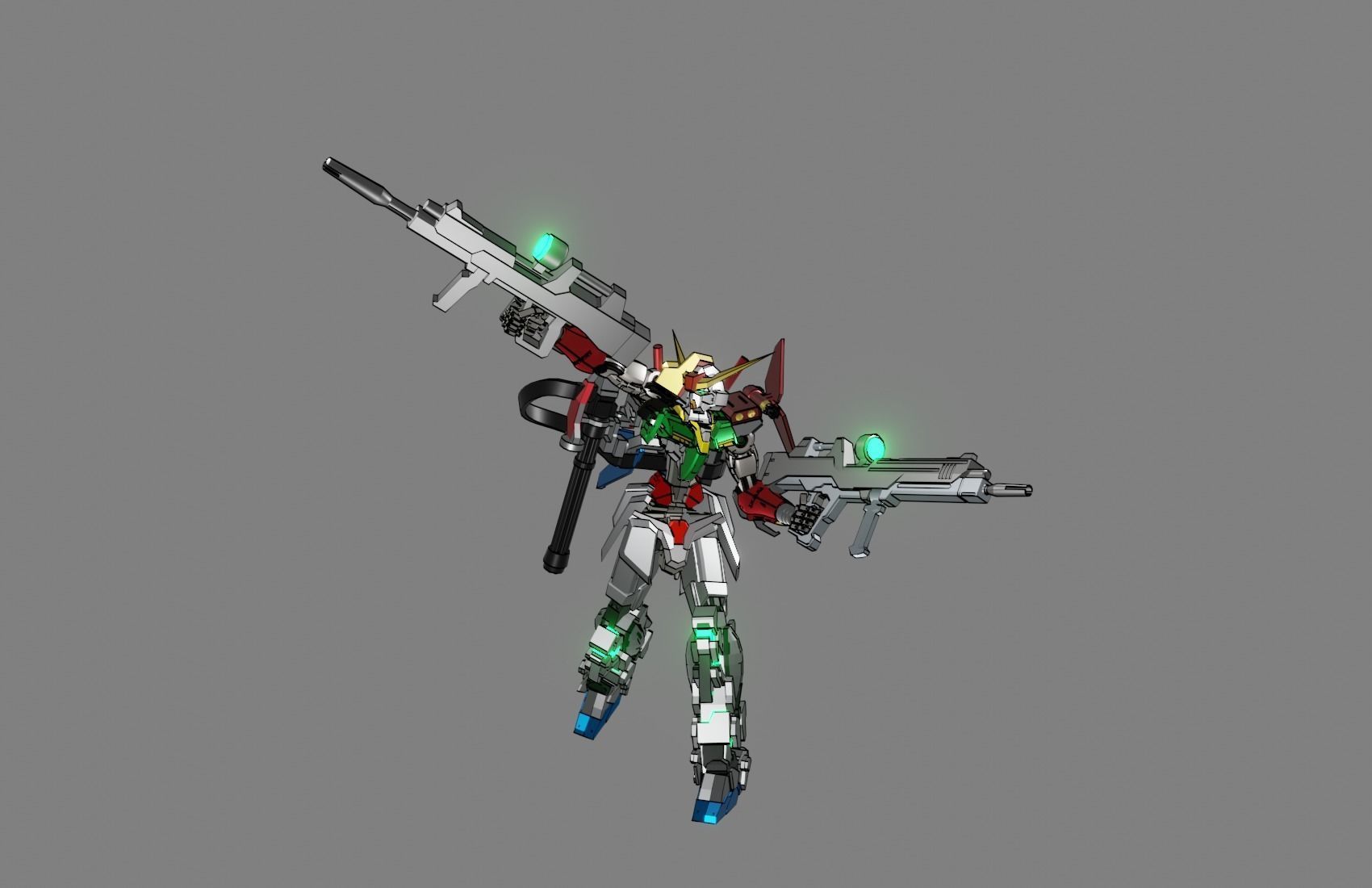 Attacker Gundam 1 3D model_12