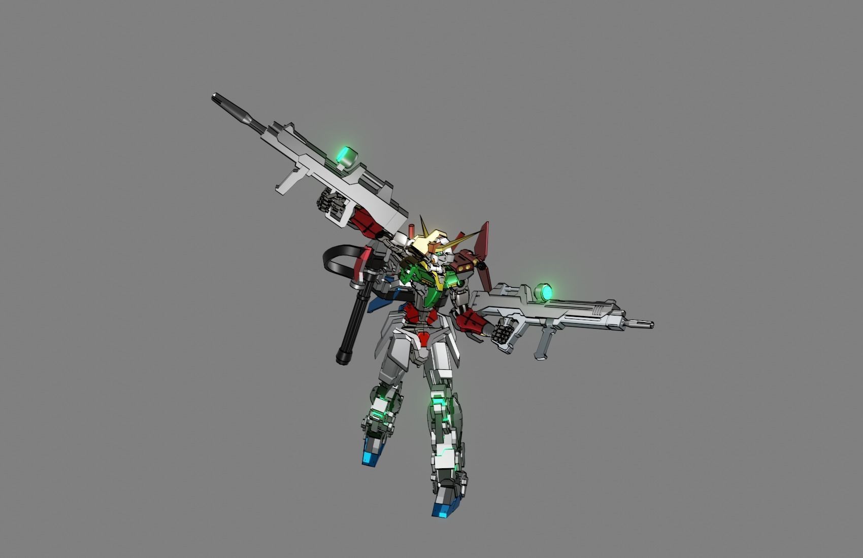 Attacker Gundam 1 3D model_14