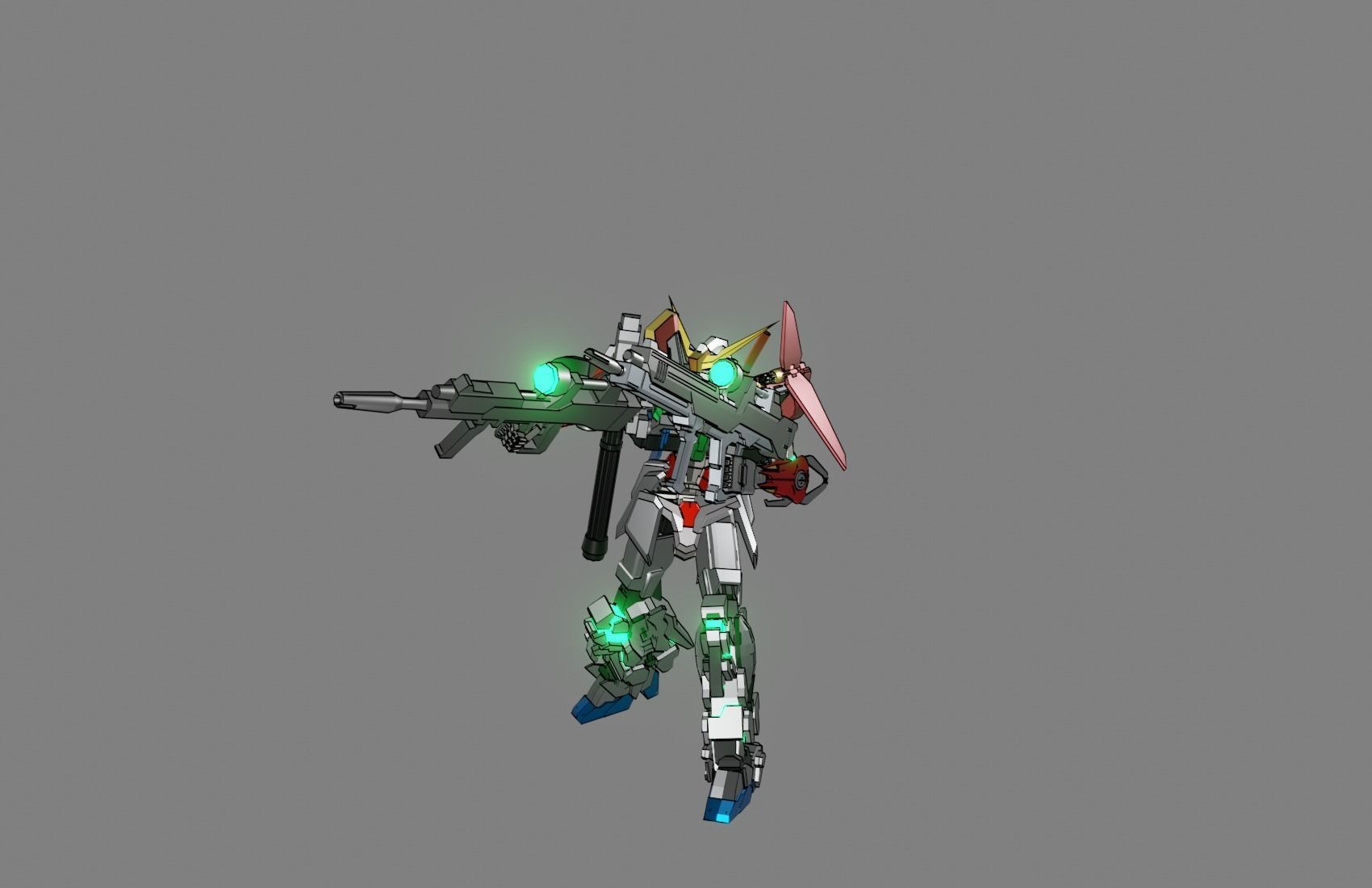 Attacker Gundam 1 3D model_8