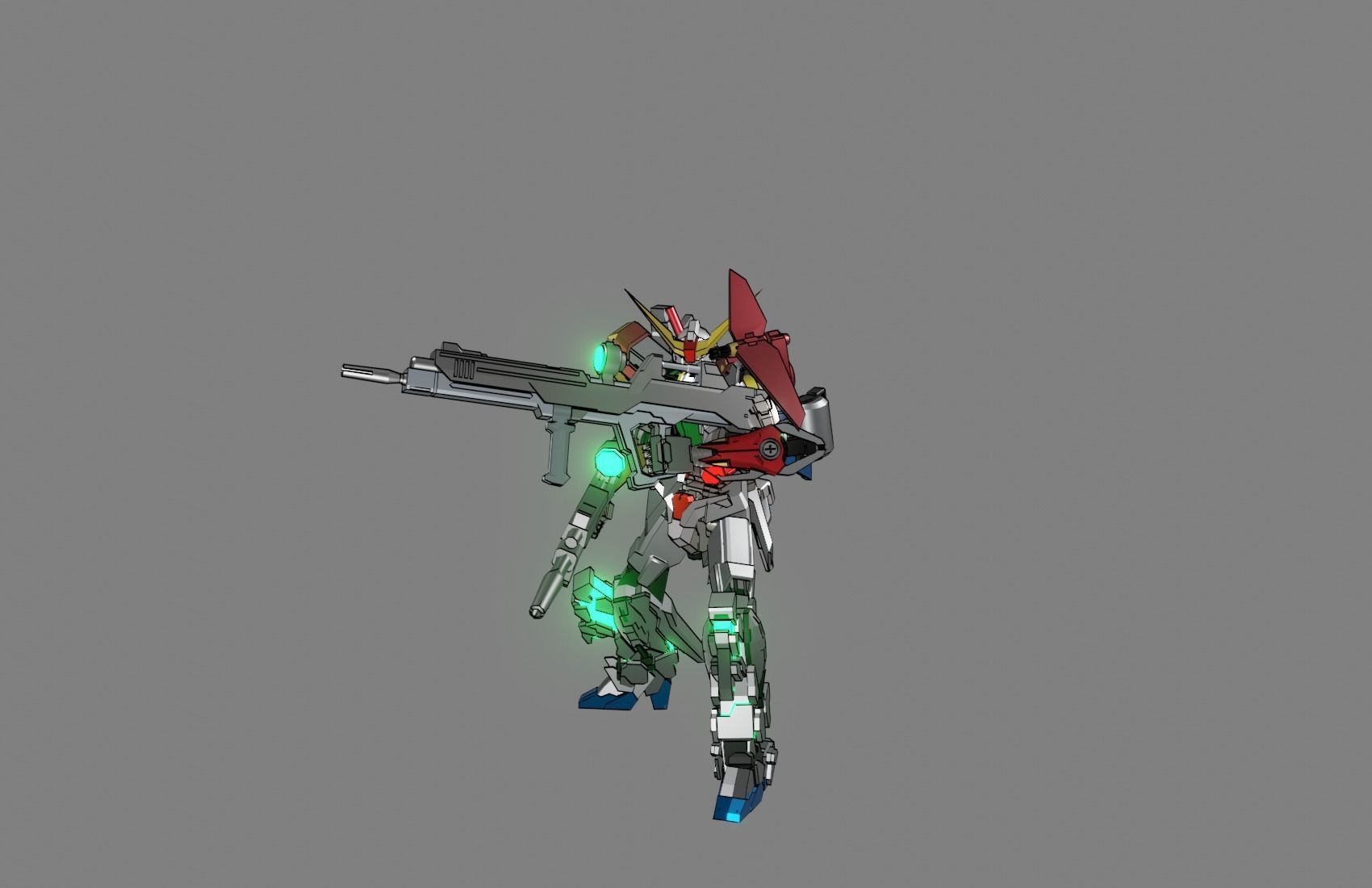 Attacker Gundam 1 3D model_4