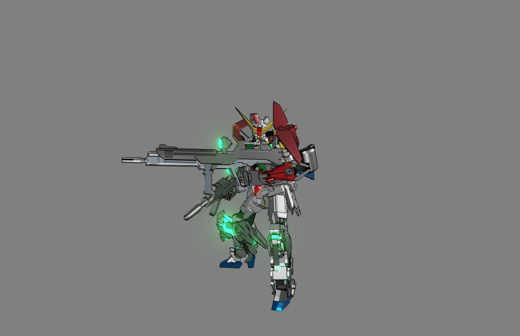 Attacker Gundam 1 3D model_2