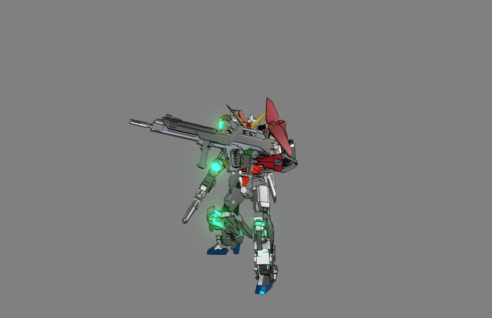 Attacker Gundam 1 3D model_5