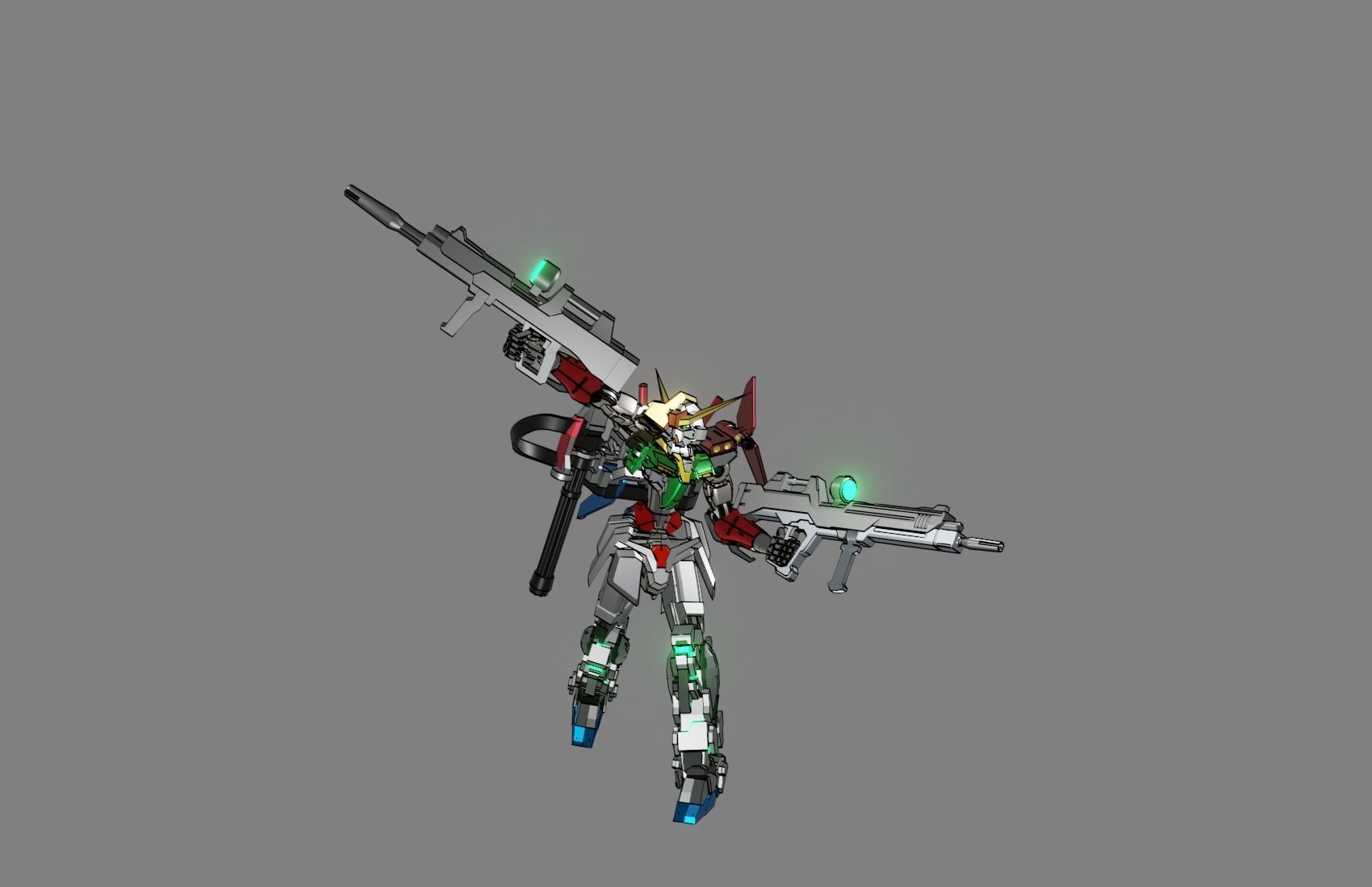 Attacker Gundam 1 3D model_20