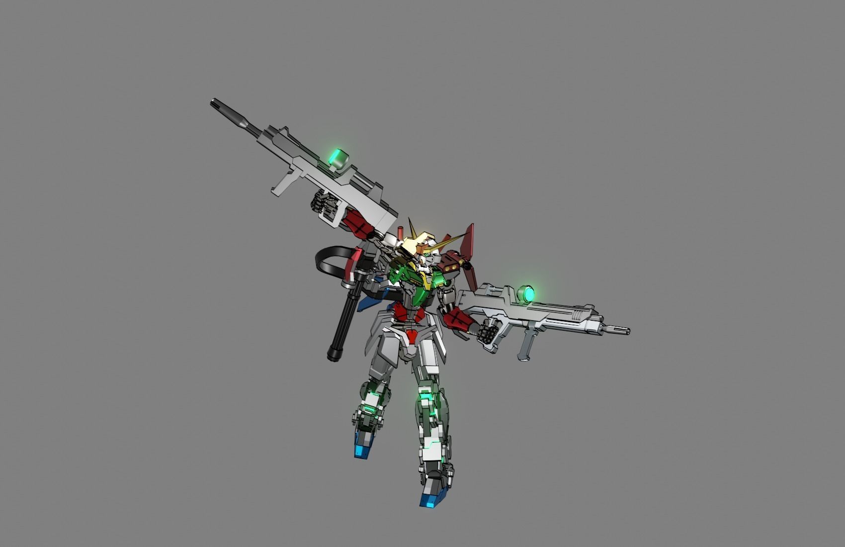Attacker Gundam 1 3D model_16