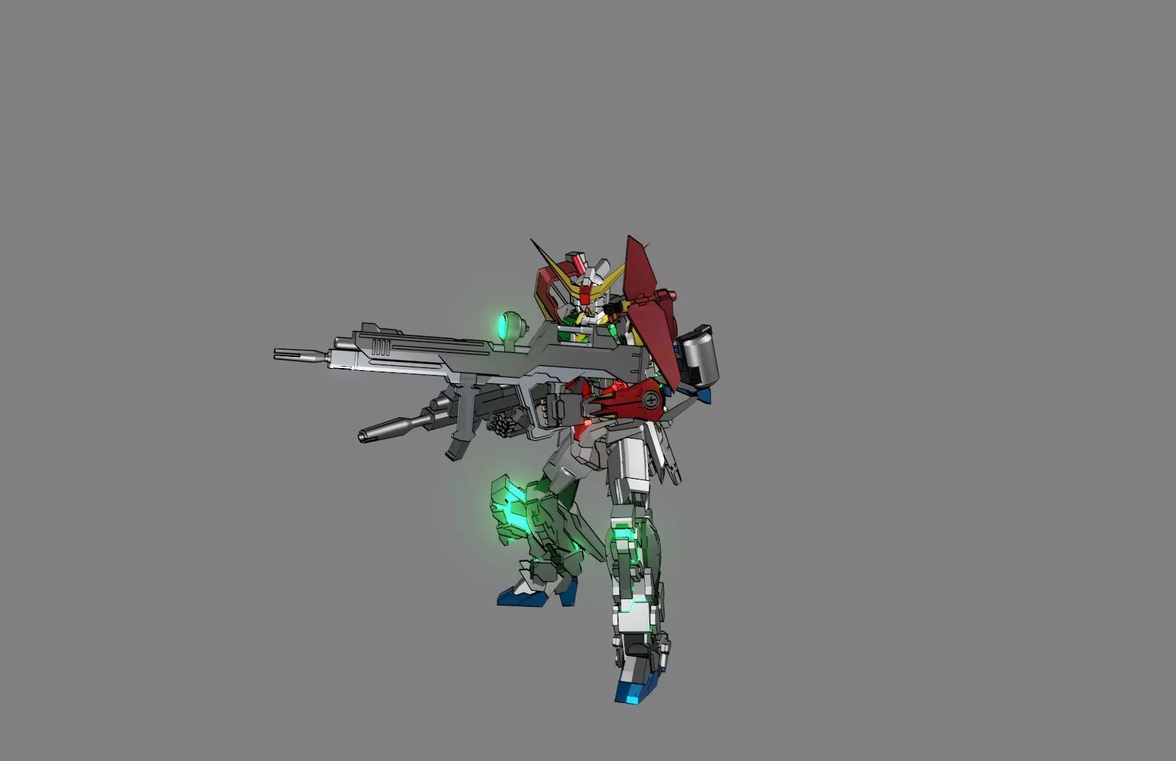 Attacker Gundam 1 3D model_0