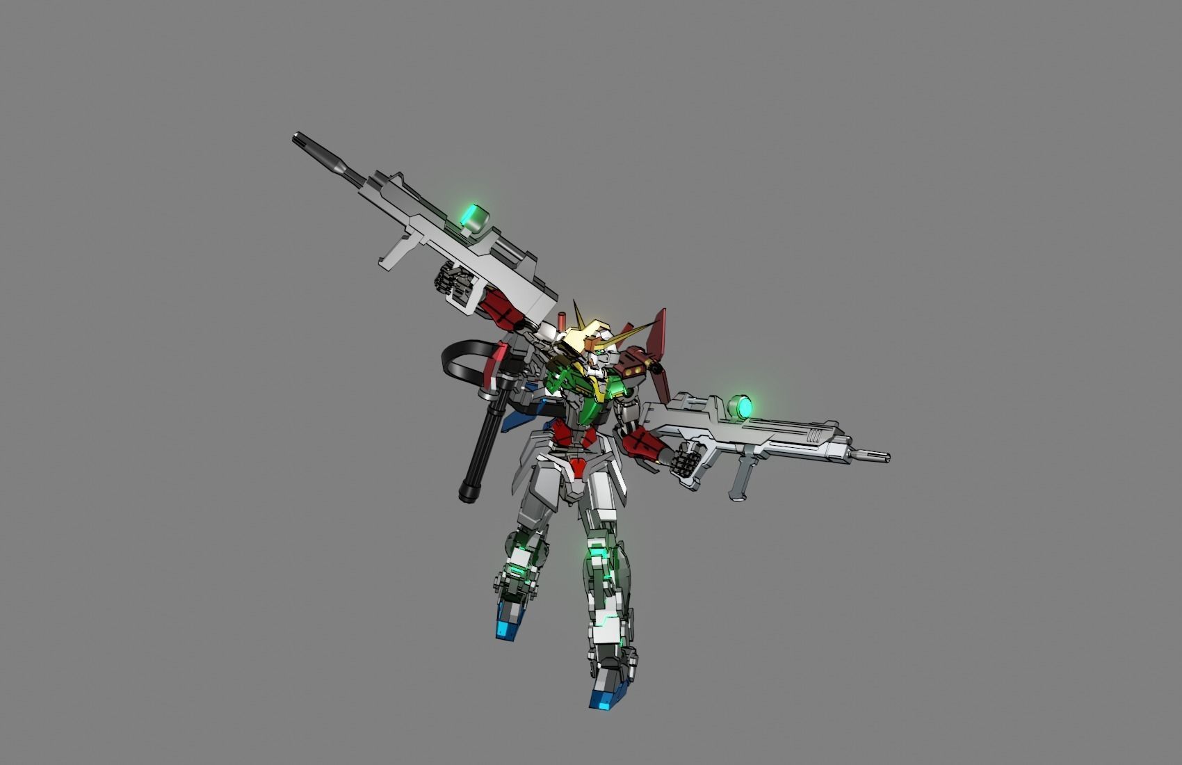Attacker Gundam 1 3D model_15