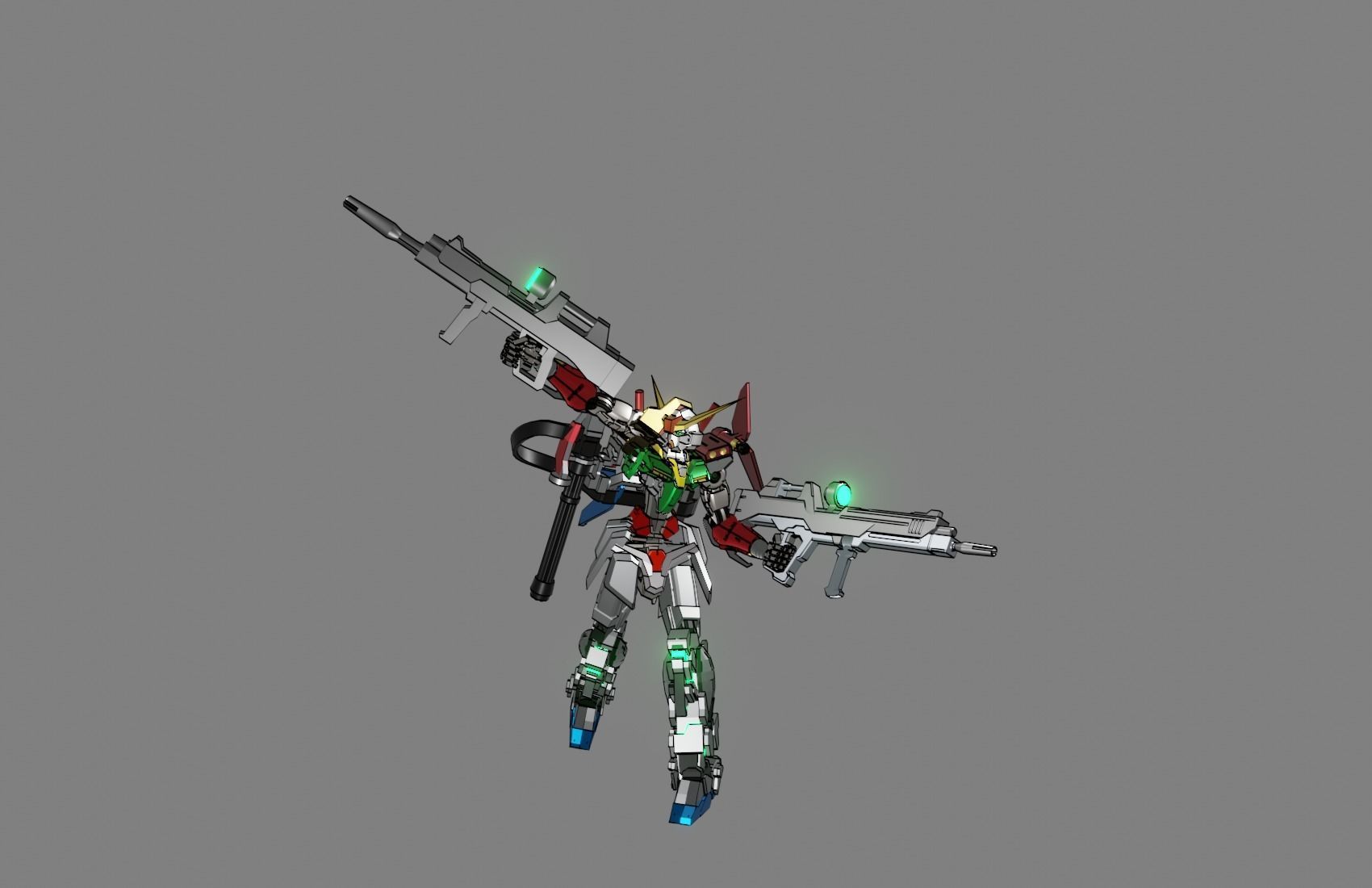 Attacker Gundam 1 3D model_24