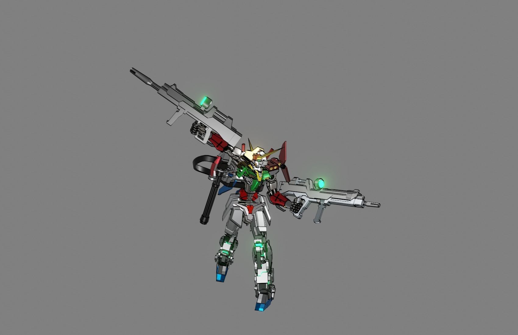 Attacker Gundam 1 3D model_19