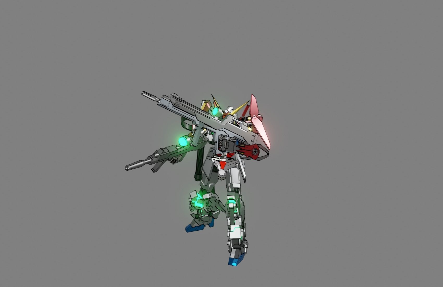 Attacker Gundam 1 3D model_7