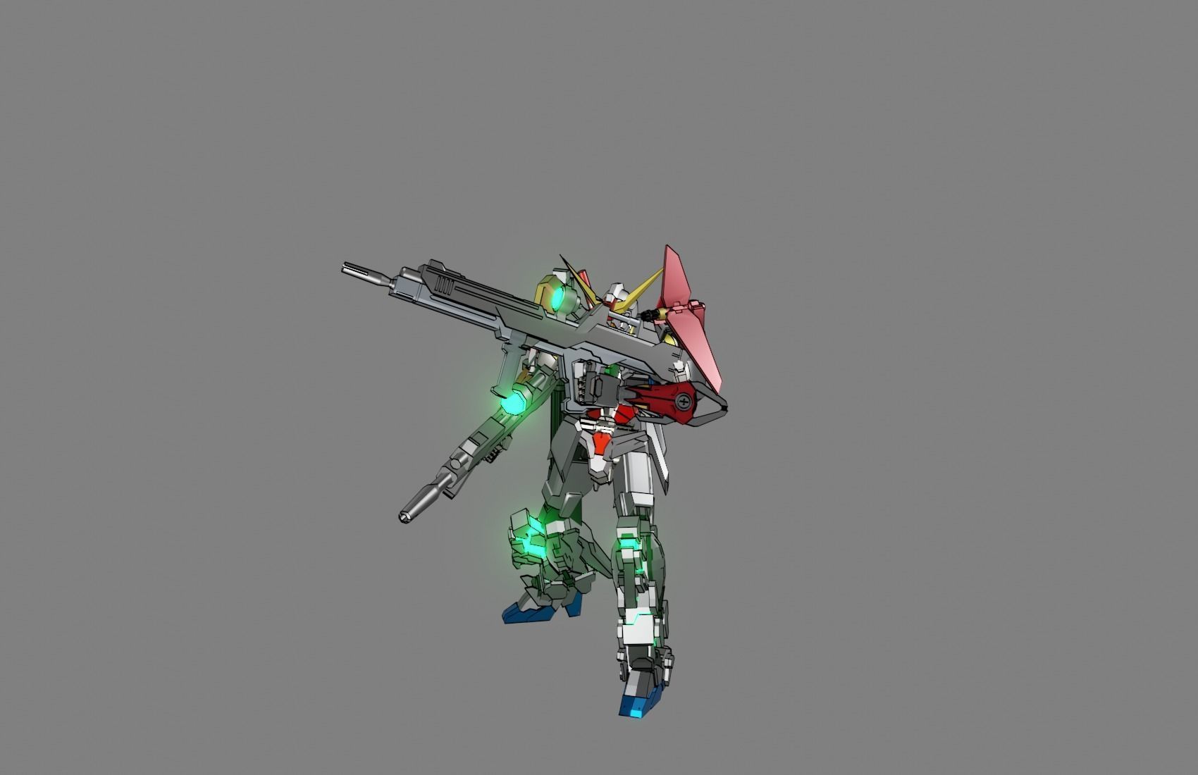 Attacker Gundam 1 3D model_6