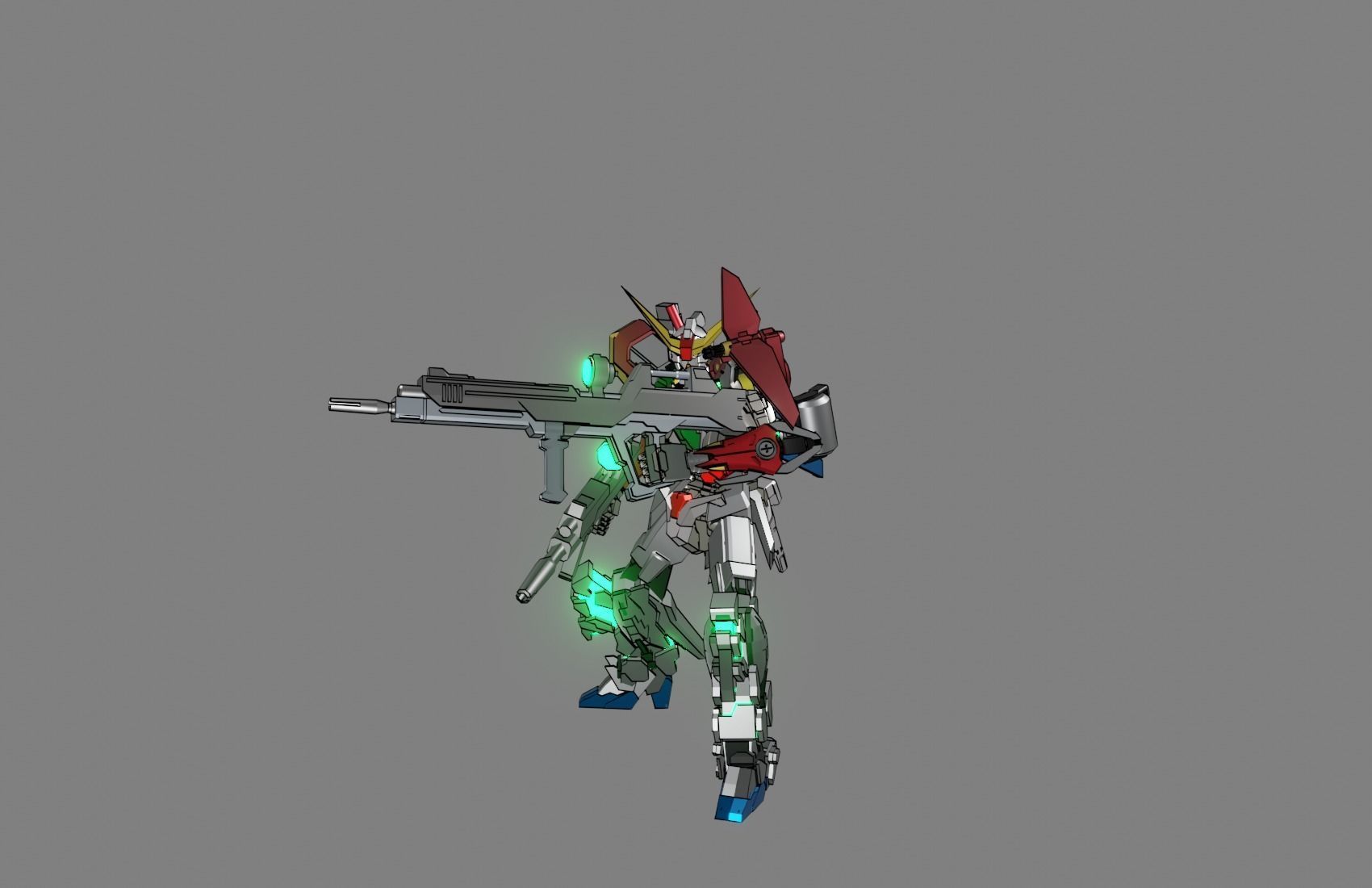 Attacker Gundam 1 3D model_3