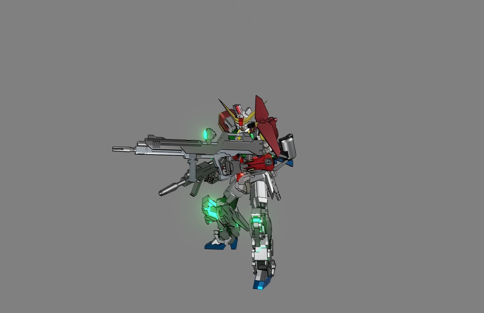 Attacker Gundam 1 3D model_1