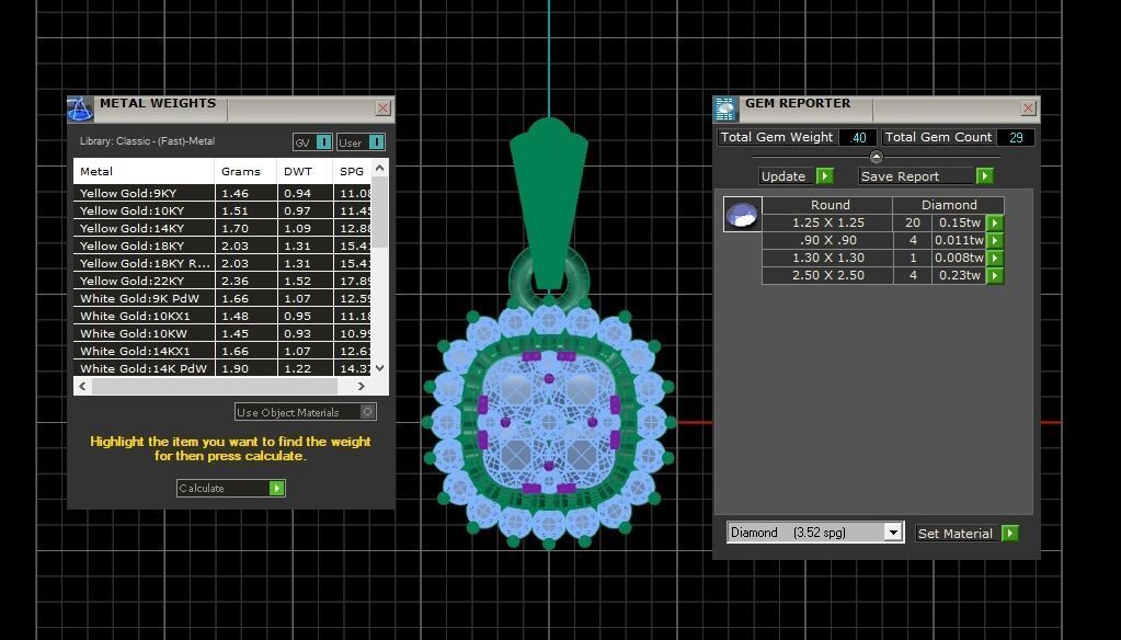 Solitaire Women Pendant 3dm STL OBJ FBX Render Details 3D print model_4