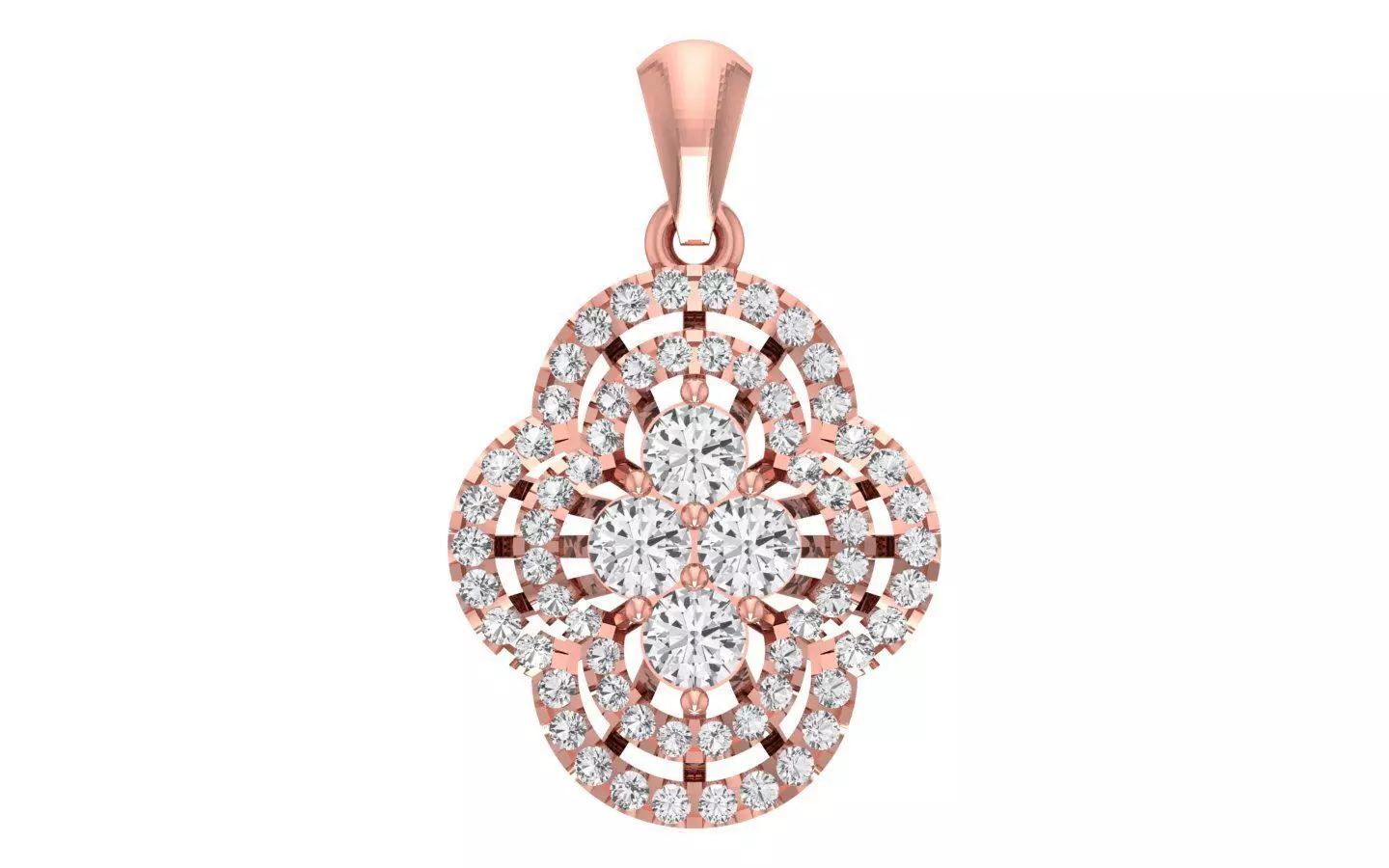 Solitaire Women Pendant 3dm STL OBJ FBX Render Details 3D print model_0