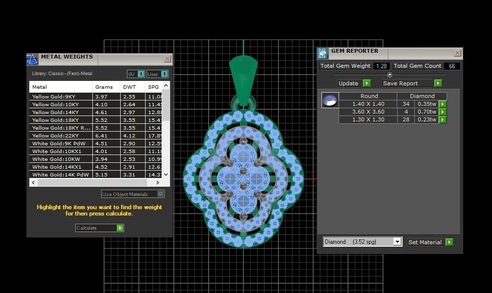 Solitaire Women Pendant 3dm STL OBJ FBX Render Details 3D print model_4