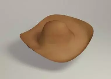Cowboy Hat Low-poly 3D model_0