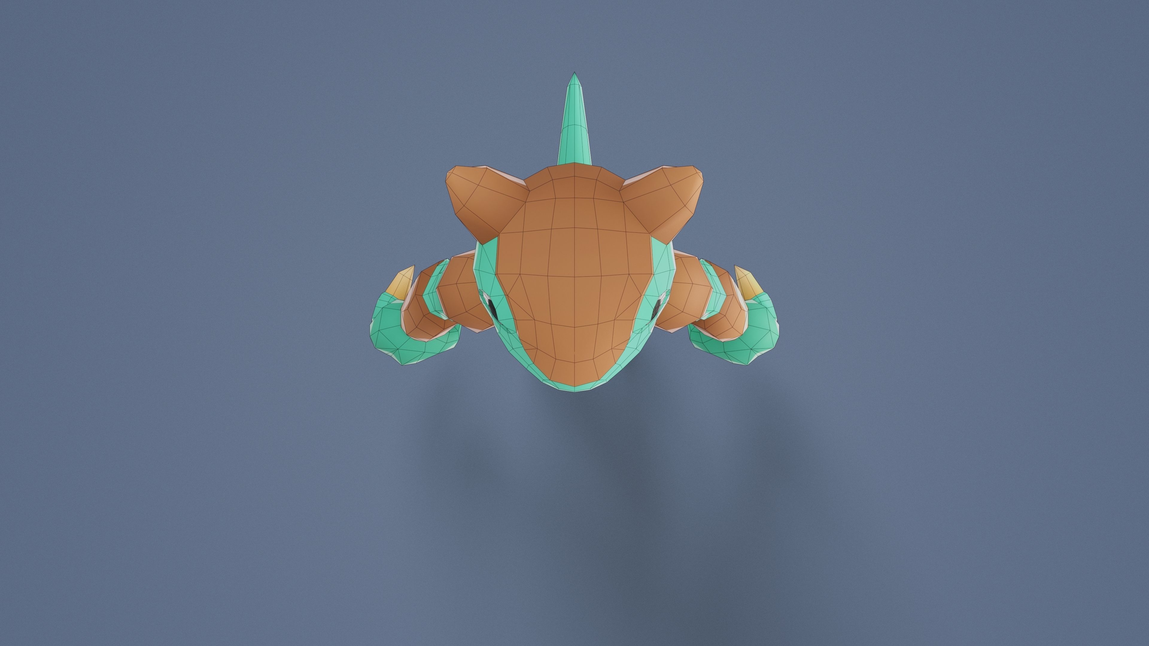 Cartoon Characters - Medium Frogwolf Warrior Low-poly 3D model_23