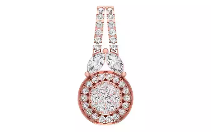 Solitaire Women Pendant 3dm STL OBJ FBX Render Details