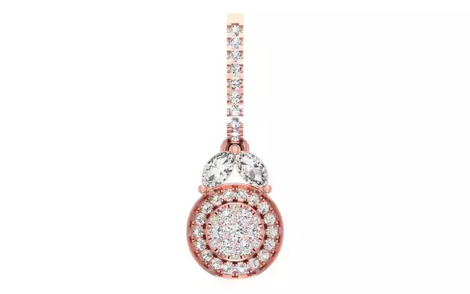 Solitaire Women Pendant 3dm STL OBJ FBX Render Details