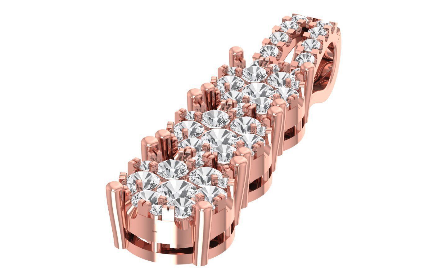 Solitaire Women Pendant 3dm STL OBJ FBX Render Details 3D print model_2