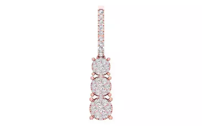 Solitaire Women Pendant 3dm STL OBJ FBX Render Details