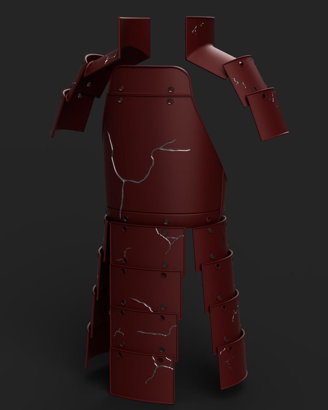 Naruto Shippuden - Madara Uchiha Armor Set 3D print model_4