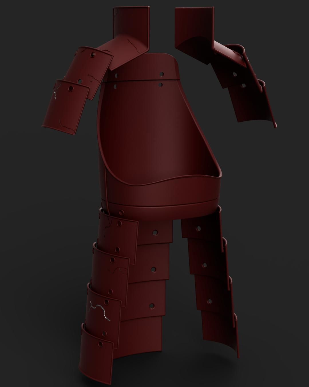 Naruto Shippuden - Madara Uchiha Armor Set 3D print model_5