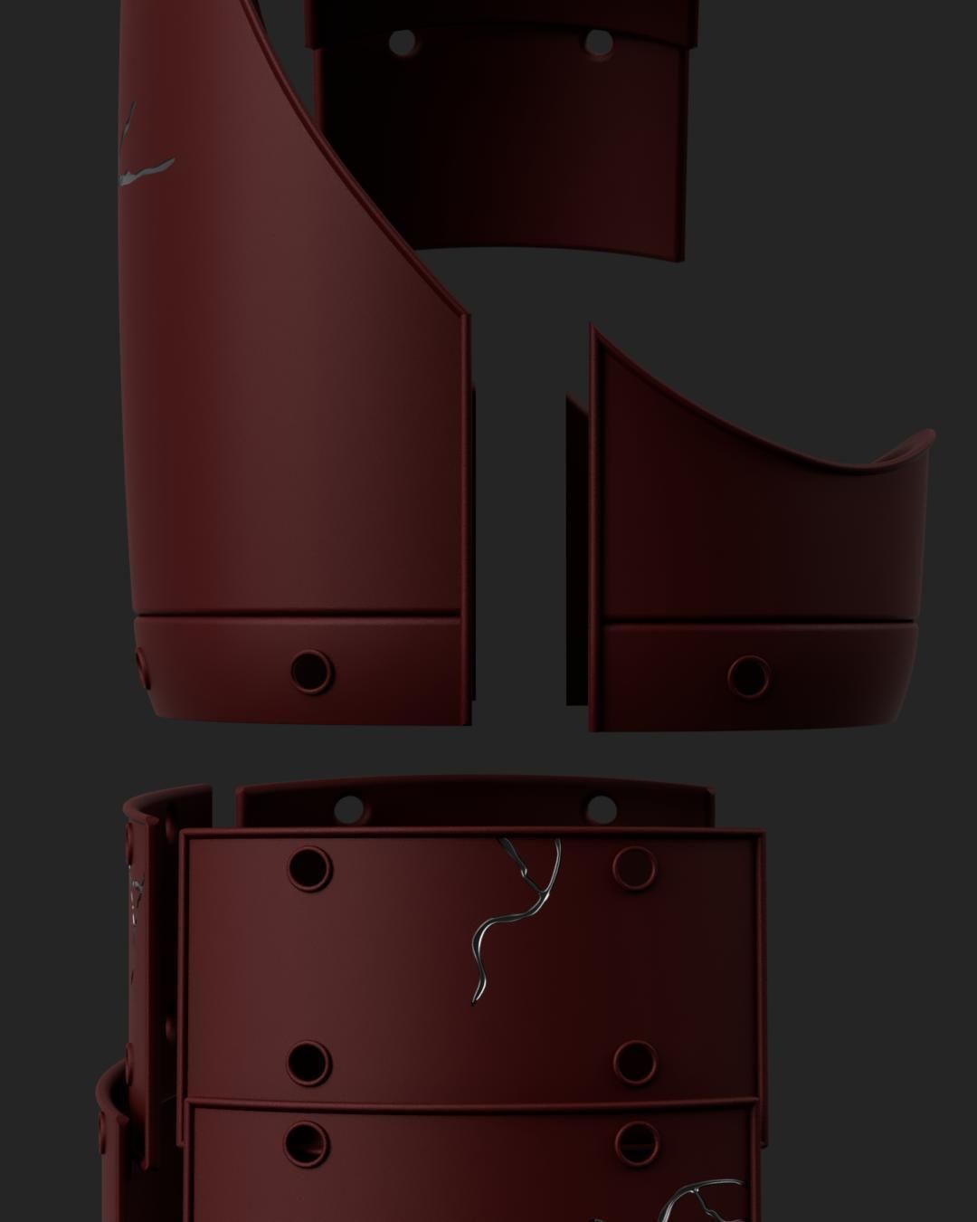 Naruto Shippuden - Madara Uchiha Armor Set 3D print model_6
