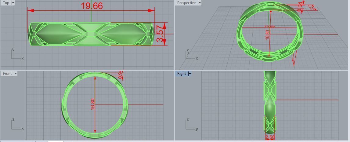 Plain Band ring  4 3D print model_3