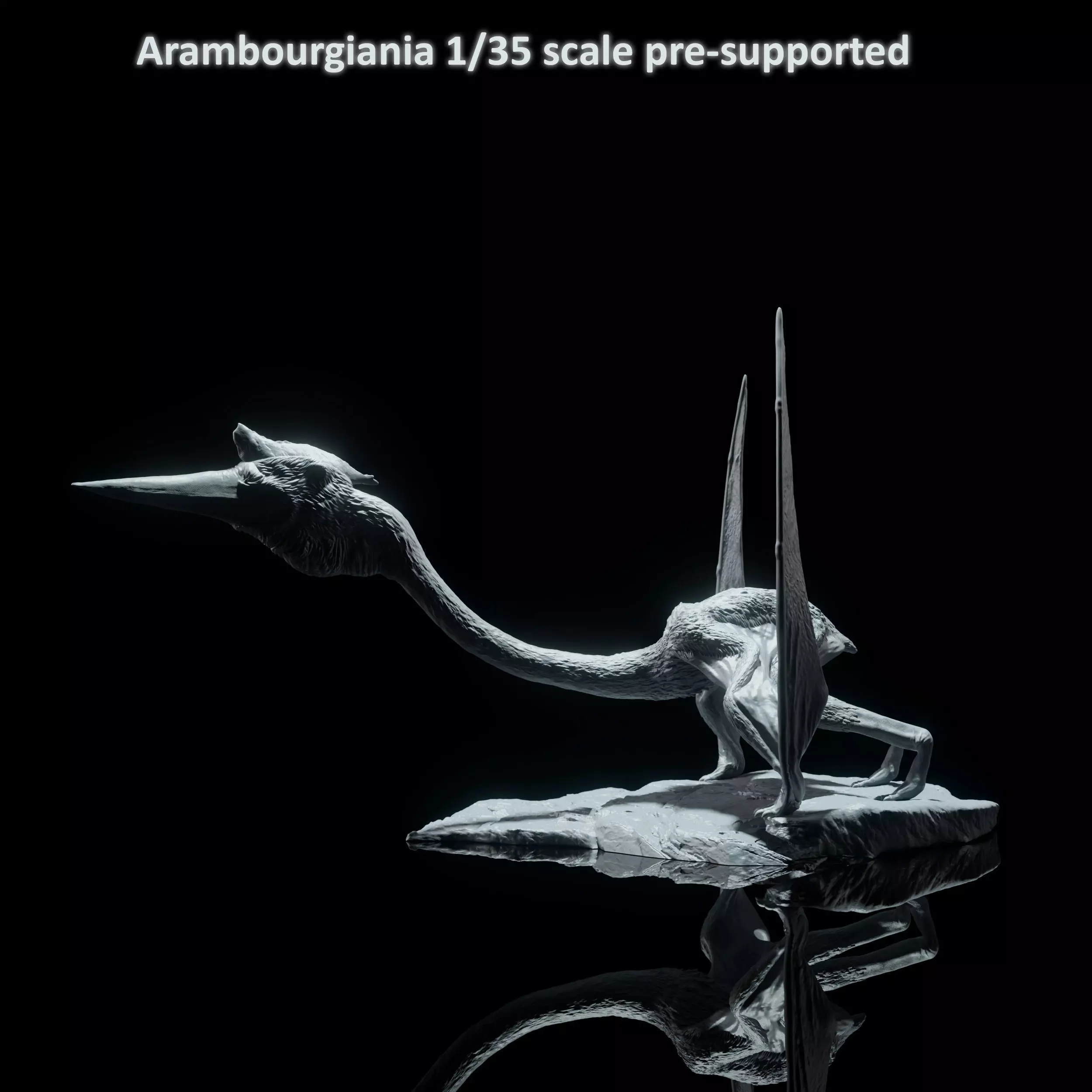 Arambourgiania liftoff 1-35 scale pre-supported pterosaur 3D print model