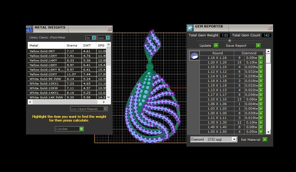 Solitaire Women Pendant 3dm STL OBJ FBX Render Details 3D print model_3