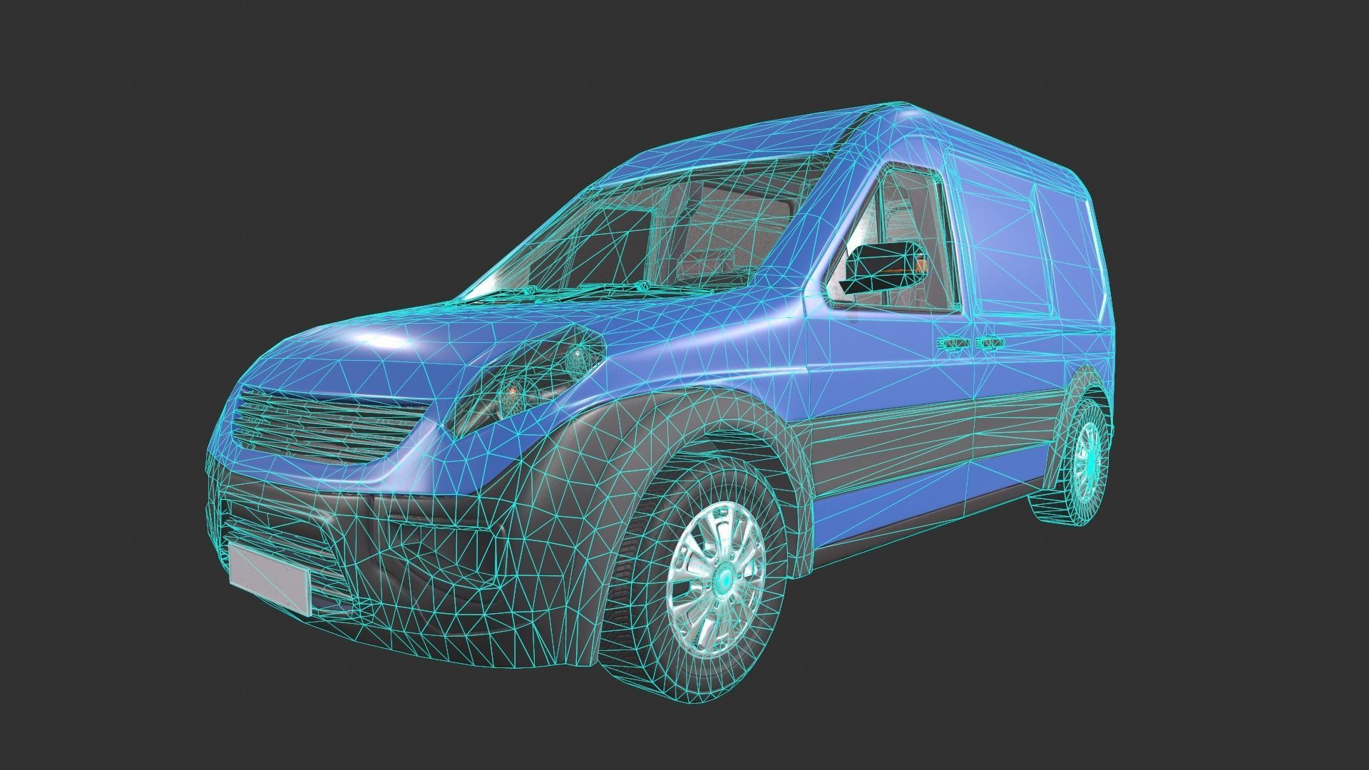 Generic Van Low-poly 3D model_8