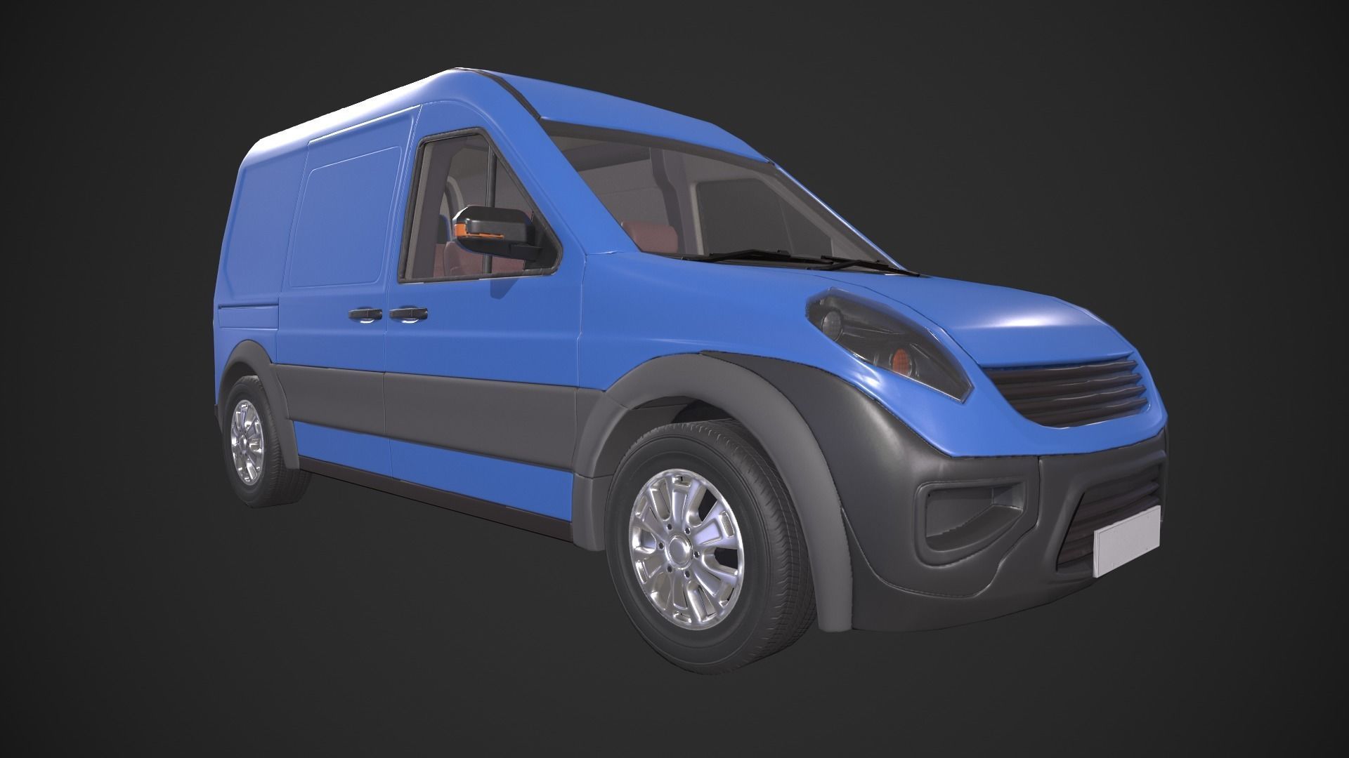 Generic Van Low-poly 3D model_13