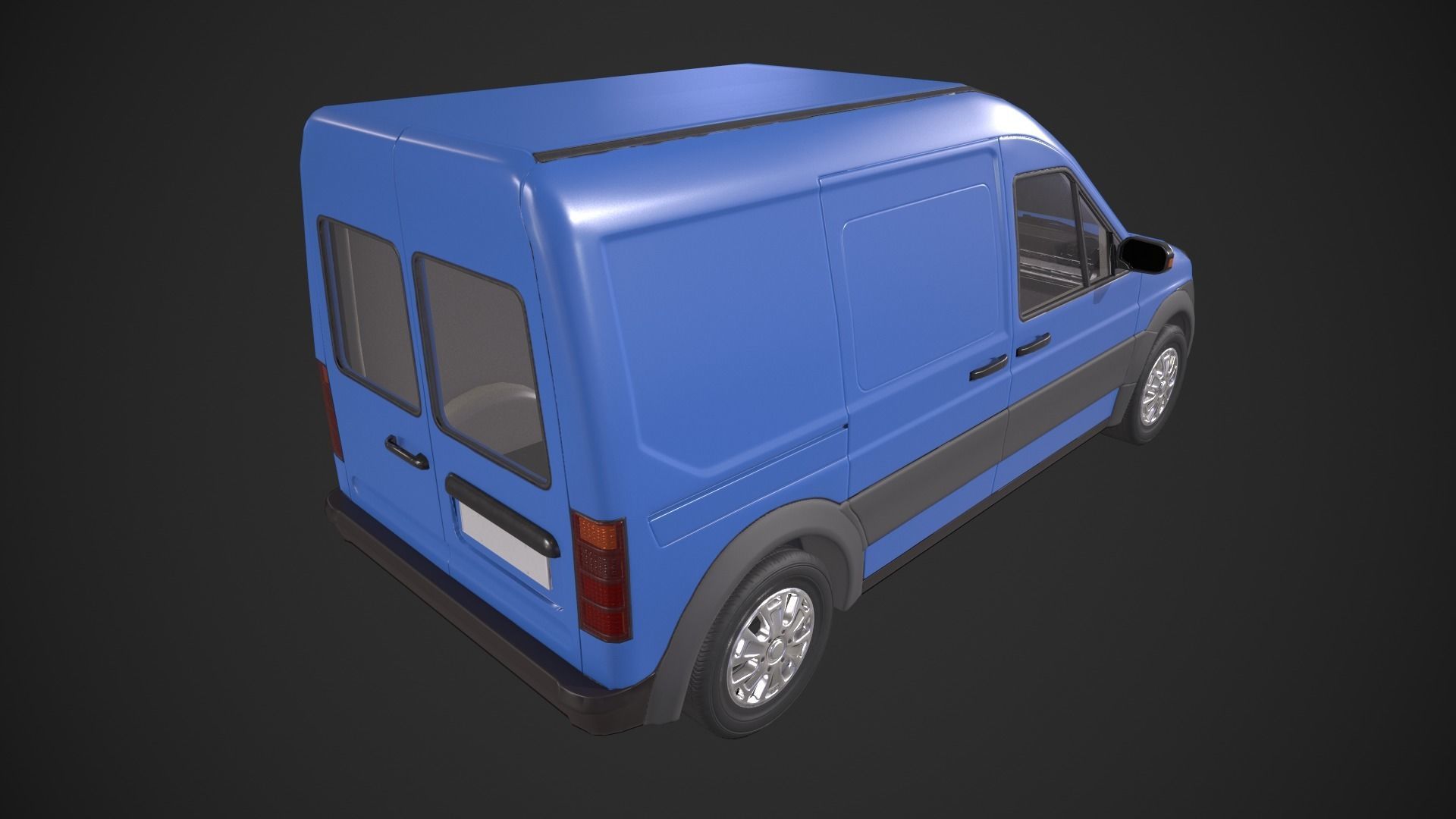 Generic Van Low-poly 3D model_11