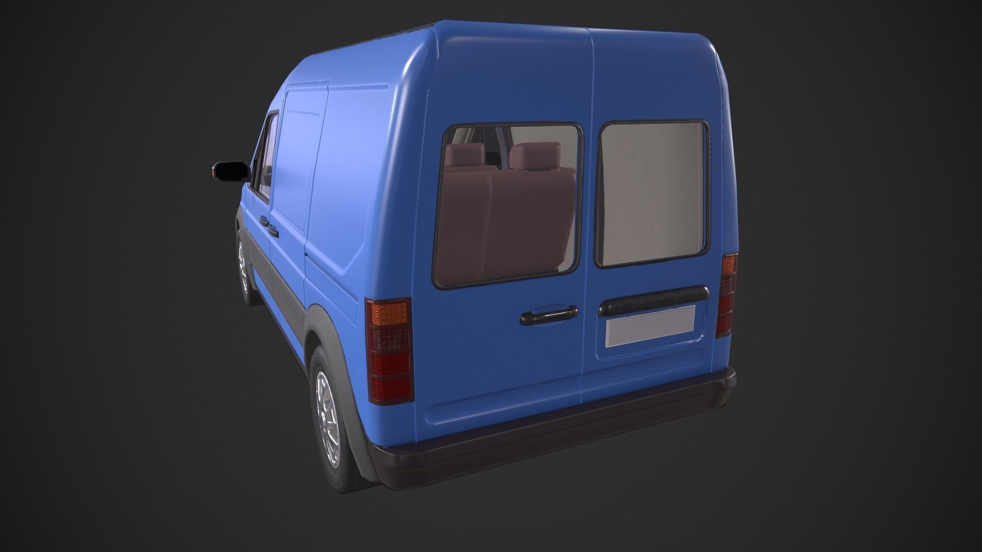 Generic Van Low-poly 3D model_5