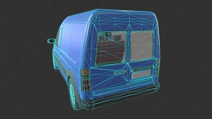 Generic Van Low-poly 3D model 7