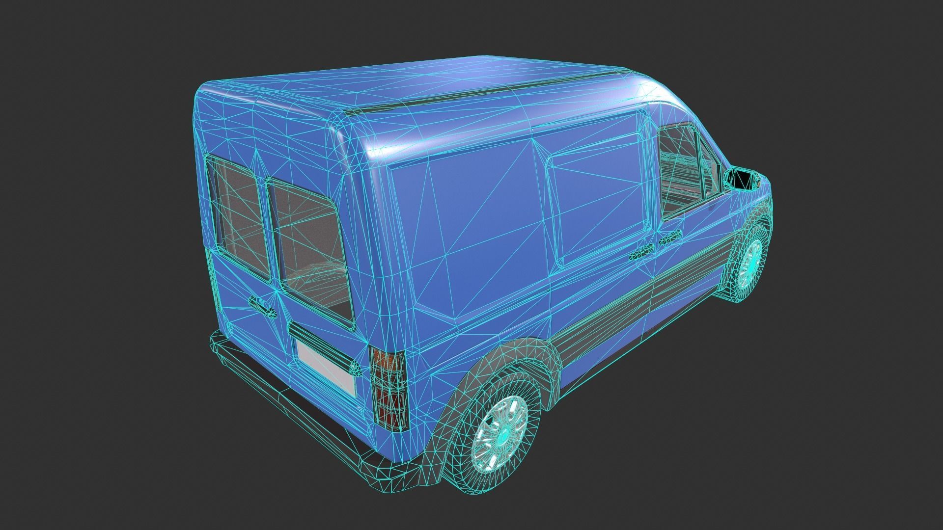 Generic Van Low-poly 3D model_12