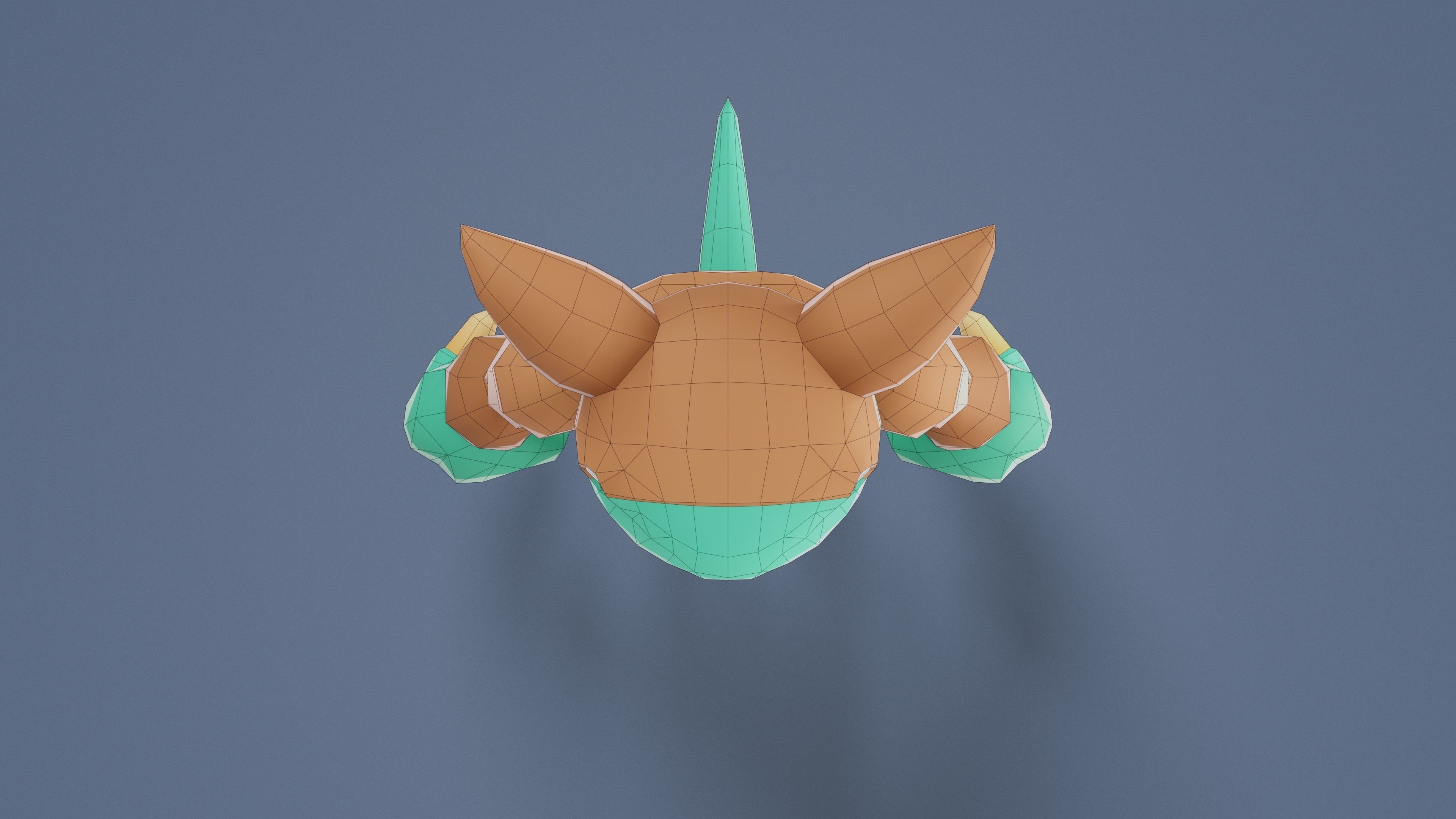 Cartoon Characters - Big Frogwolf Warrior Low-poly 3D model_23