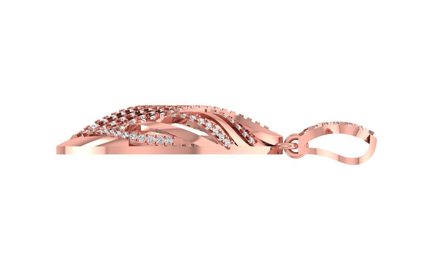 Solitaire Women Pendant 3dm STL OBJ FBX Render Details 3D print model_1